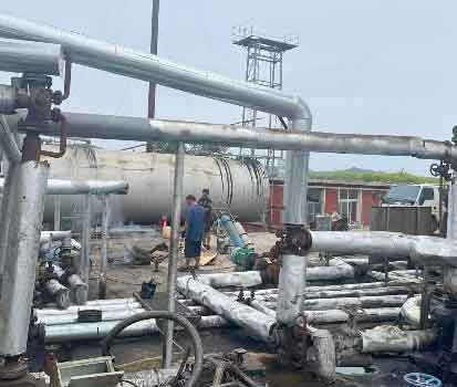 2025年9月25日大連公路瀝青庫導熱油系統(tǒng)整體清洗結(jié)束